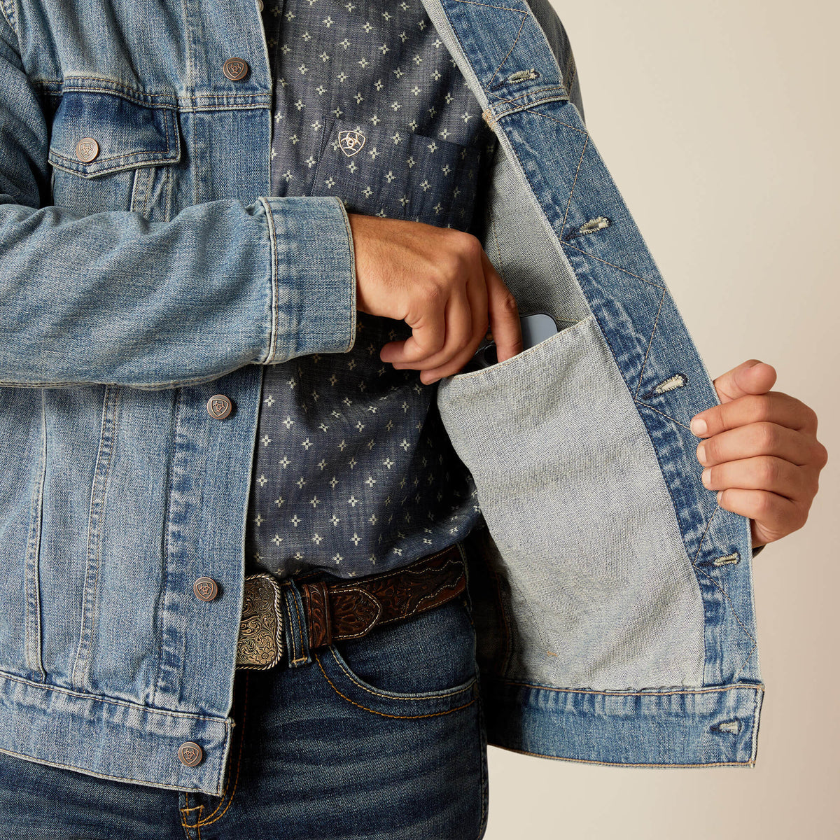Ariat Denim Trucker Jacket Discount