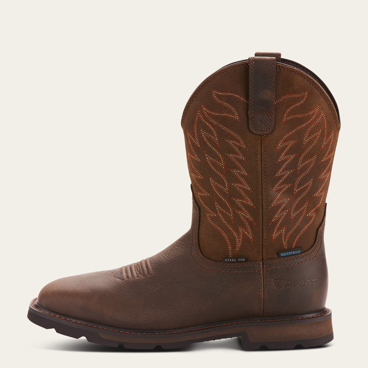 Ariat Groundbreaker Wide Square Toe Waterproof Steel Toe Work Boot For Sale