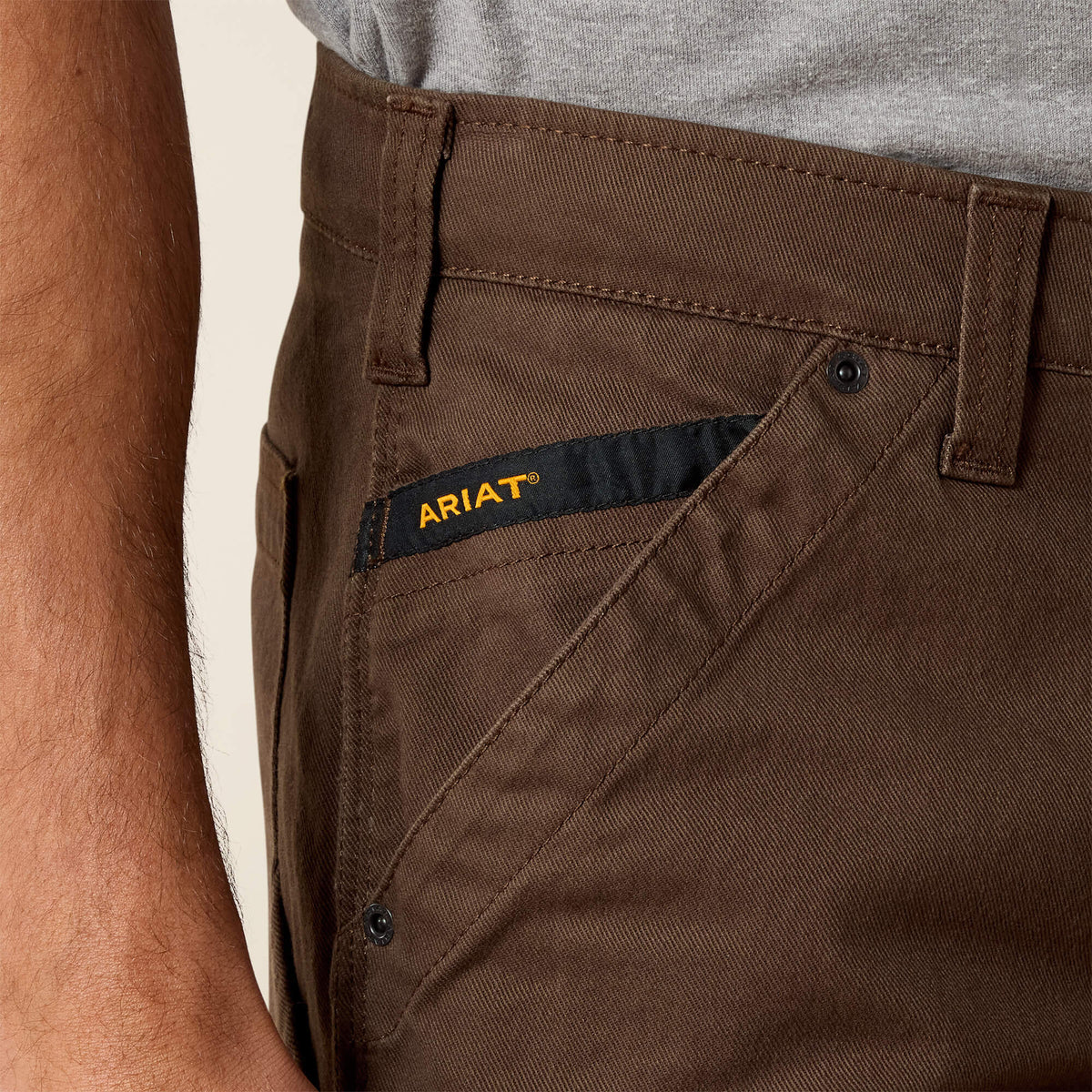 Ariat Rebar M5 Straight DuraStretch Washed Twill Dungaree Straight Leg Pant On Sale