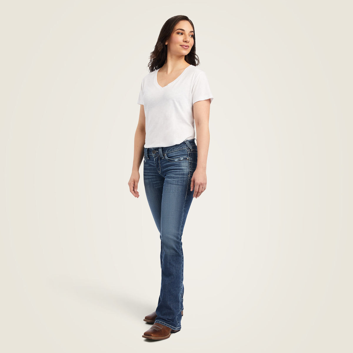 Ariat R.E.A.L. Mid Rise Raquel Boot Cut Jean Discount